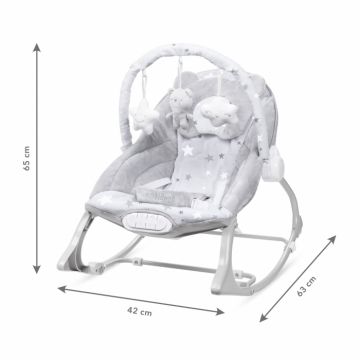 Balansoar multifunctional cu sunete si jucarii Kidwell Pino Gri