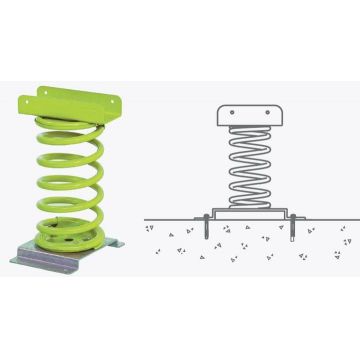 Balansoar pe arc pentru copii Elefant HDPE cu prindere pe beton KBT
