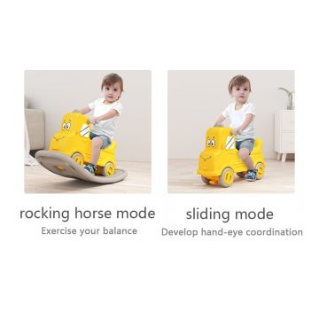 Balansoar pentru copii 2 in 1 Nichiduta Rocking Car Galben