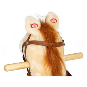 Calut balansoar cu sunete si coada in miscare Ecotoys XL-106 bej