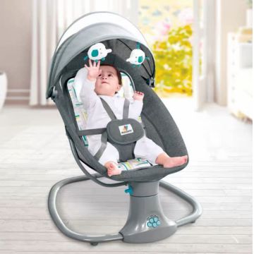Balansoar electric 3 in 1, cu bluetooth, telecomanda, Mastela, verde