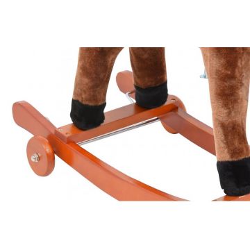 Balansoar Little Mom Unicorn Bpuncy din plus,cu roti, sunete baza solida din lemn, recomandat 3 ani+