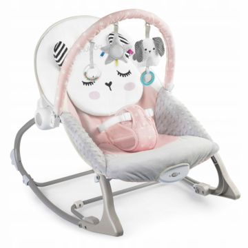 Balansoar multifunctional cu vibratii si arcada cu jucarii,husa detasabila,baza antiderapanta si centuri de siguranta Nukido Panda Roz Balansoar multifunctional cu vibratii si arcada cu jucarii,husa detasabila,baza antiderapanta si centuri de siguranta Nukido Panda Roz