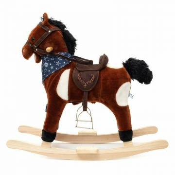 Calut balansoar din plus Baby Mix cu melodie de cowboy si efect de galop Arthur maro deschis Calut balansoar din plus Baby Mix cu melodie de cowboy si efect de galop Arthur maro deschis
