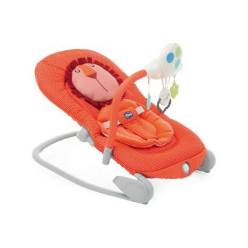 Balansoar, Chicco, Balloon Froggy, Cu vibratii, muzica si lumini, Reglabil in 4 pozitii, Greutate maxima 18 kg, 0 luni +, Portocaliu