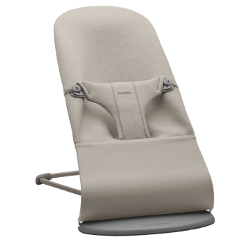 Balansoar BabyBjorn Bliss din material 3D Jersey, Sand Grey