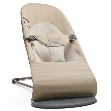 Balansoar din Bumbac pentru copii BabyBjorn Balance Soft, Khaki/Beige