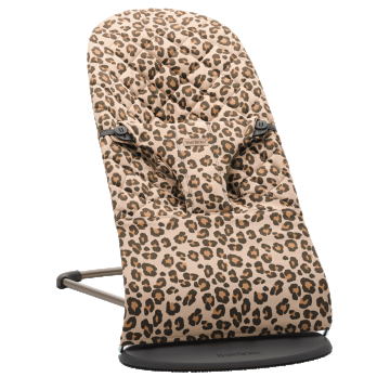 Balansoar din Bumbac pentru copii BabyBjorn Bliss, Beige/Leopard - Editie Limitata