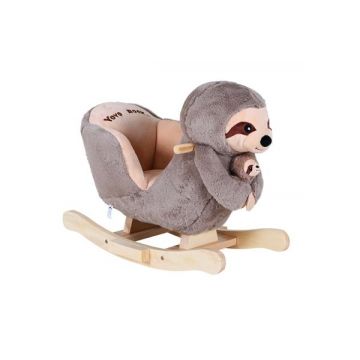 Balansoar din lemn pentru copii Knorr Toys Lenesul Luis include marioneta de mana din plus 65x32x50 cm, pana la 30 kg, 18 luni+