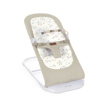 Balansoar, Jane, Ballu, Pliabil, Cu bara de jucarii si spatar reglabil in 3 pozitii, Conform cu standardul european de siguranta EN 12790:2023, Iris