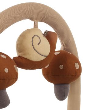 Balansoar Jane Fold Sesame pliabil, bara de jucarii si spatar reglabil