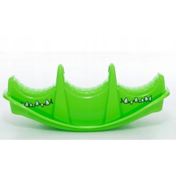 Balansoar pentru copii Dohany Verde cu manere de sustinere,utilizare interiorexterior,pentru 1,2 sau 3 copii,realizat din plastic rezistent