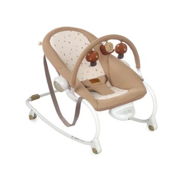 Balansoar pentru copii Jane Evolution Sesame, cu vibratii si melodii, bara de jucarii si spatar reglabil