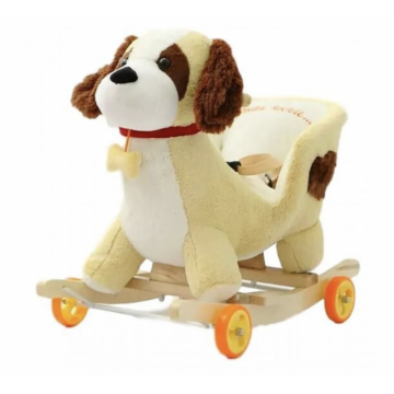 Catelul Azorel crem Din Plus Balansoar Si Cu Roti