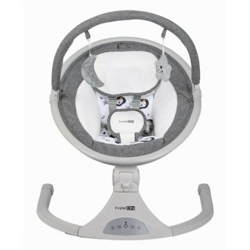 Leagan balansoar, FreeOn, Elite, Cu 12 melodii, 5 viteze de balansare si 3 pozitii de reglare a spatarului, Grey