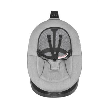 Leagan electric 2in1 Kikkaboo Zazu Grey cu tehnologie inteligenta de miscare in 3 directii,panou de comanda tactil,cadru din otel,3 viteze de balansare,cronometru,2 pozitii reglare spatar,greutate admisa 30 kg