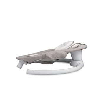 Leagan electric cu 5 moduri de balansare pentru copii Kidnort Drom Grey, miscare lenta laterala, cu telecomanda, muzica, conectare bluetoothusb, accesorii incluse, cadru solid din otel, dimensiune 66 x 65 x 53.5 cm