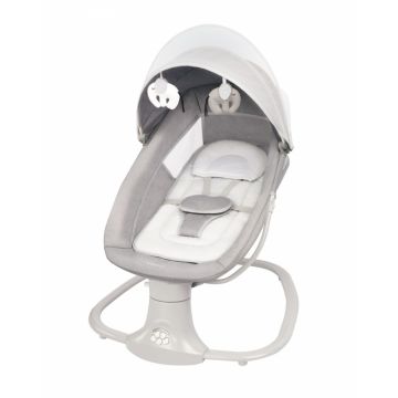 Leagan electric KikkaBoo cu telecomanda si conectare bluetooth Winks Grey 2023