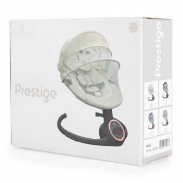 Leagan electric pentru bebelusi Cangaroo Prestige Beige cu telecomanda,senzor miscare,5 viteze de leganare,cronometru, bluetooth,pernuta,baldachin cu jucarii si plasa insecte,husa detasabila,centura siguranta,adaptor inclus