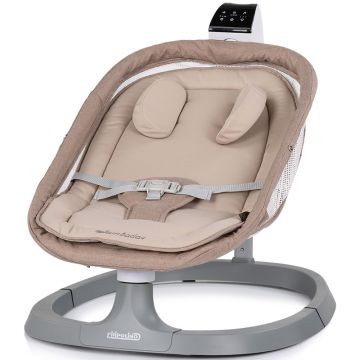 Leagan electric pentru copii Chipolino Lambada Tiramisu cu telecomanda, functie de scaun, sezut reglabil, plasa anti-insecte