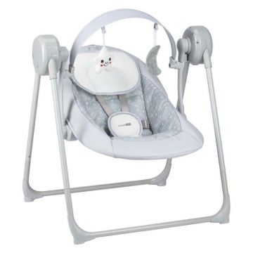 Leagan, FreeON, Snuggy, Cu 5 viteze de leganare, 8 melodii, Cu jucarii, Pana la 9 kg, Stars