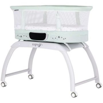 Patut cu leganare si cantar integrat Chipolino Sogno 2 in 1 pastel green